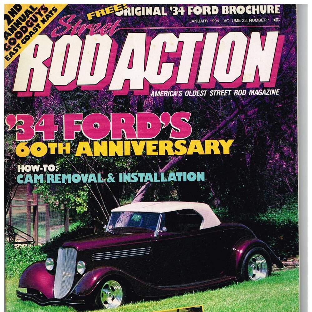 STREET ROD ACTION MAGAZINE- JANUARY 1994- ISSUE VOLUME 23 NUMBER 1 VINTAGE